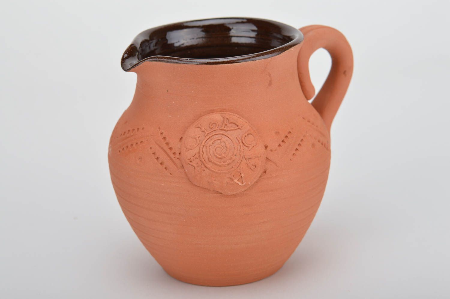 12 oz ceramic glazed creamer jug with handle 0,1 lb photo 2