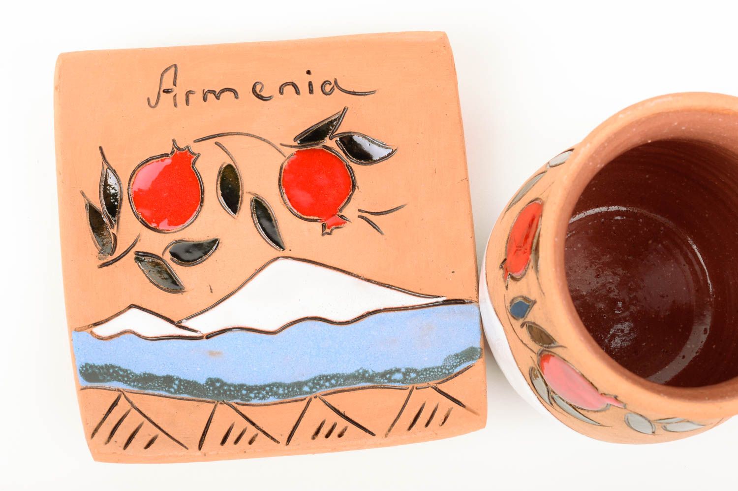 Keramik Geschirr handmade Küchen Zubehör originelle Geschenke Keramik Tasse bunt foto 4