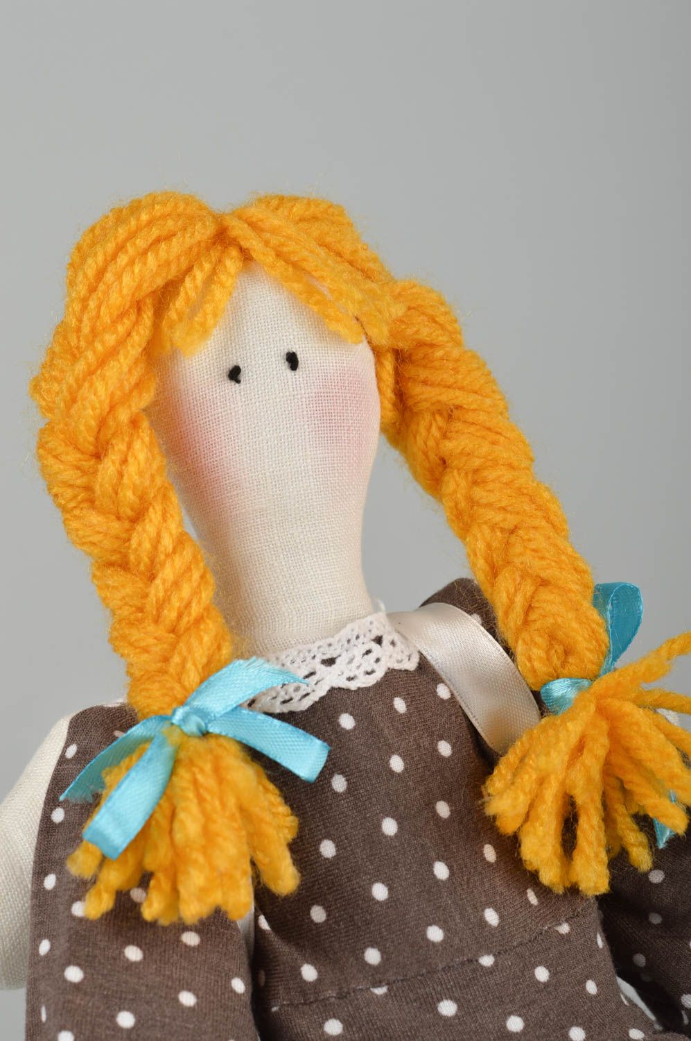 Кукла из ткани кукла ручной работы в платье мягкая кукла подарок ребенку фото 4