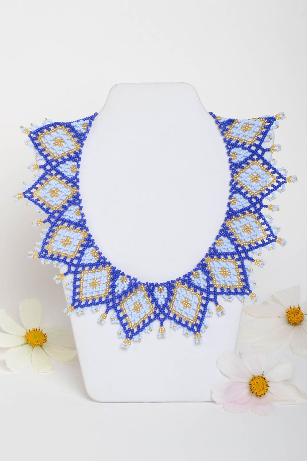 Handmade necklace beaded jewelry collar necklace presents for girls  photo 1