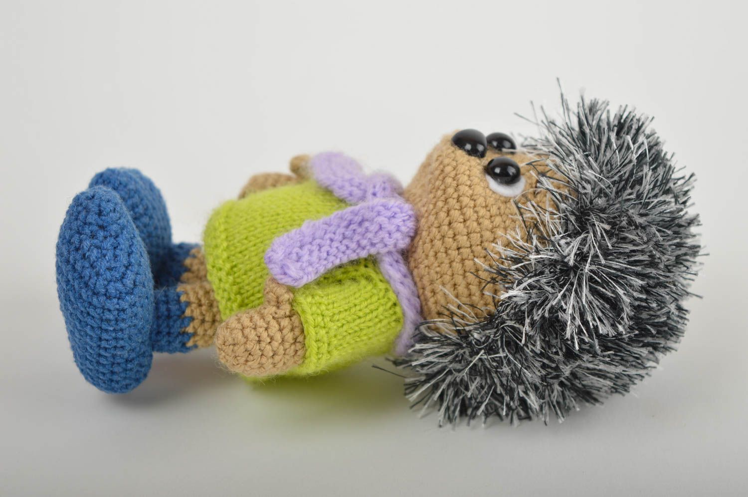 Peluche hérisson Jouet fait main tricoté en acrylique Cadeau pour enfant photo 4