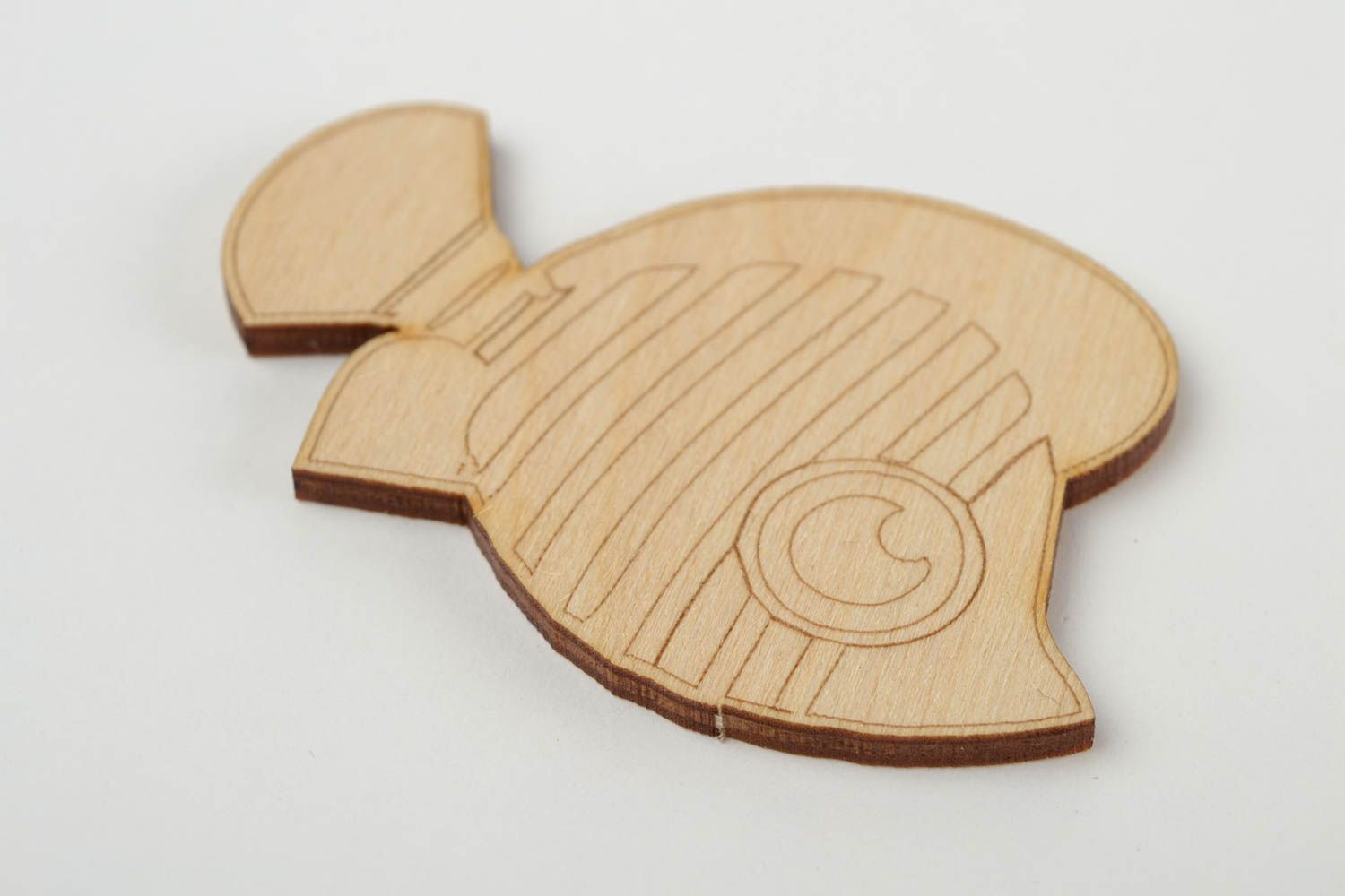 Handmade Holz Rohling Figur zum Bemalen Scrapbooking Material Fisch originell foto 4