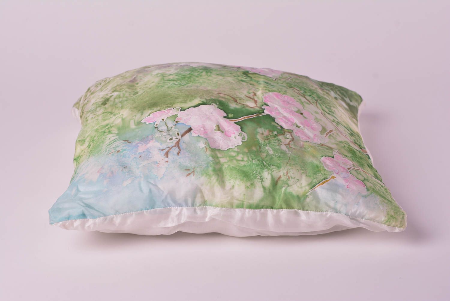 Подушка на диван хэнд мэйд декоративная подушка батик диванная подушка красивая фото 2