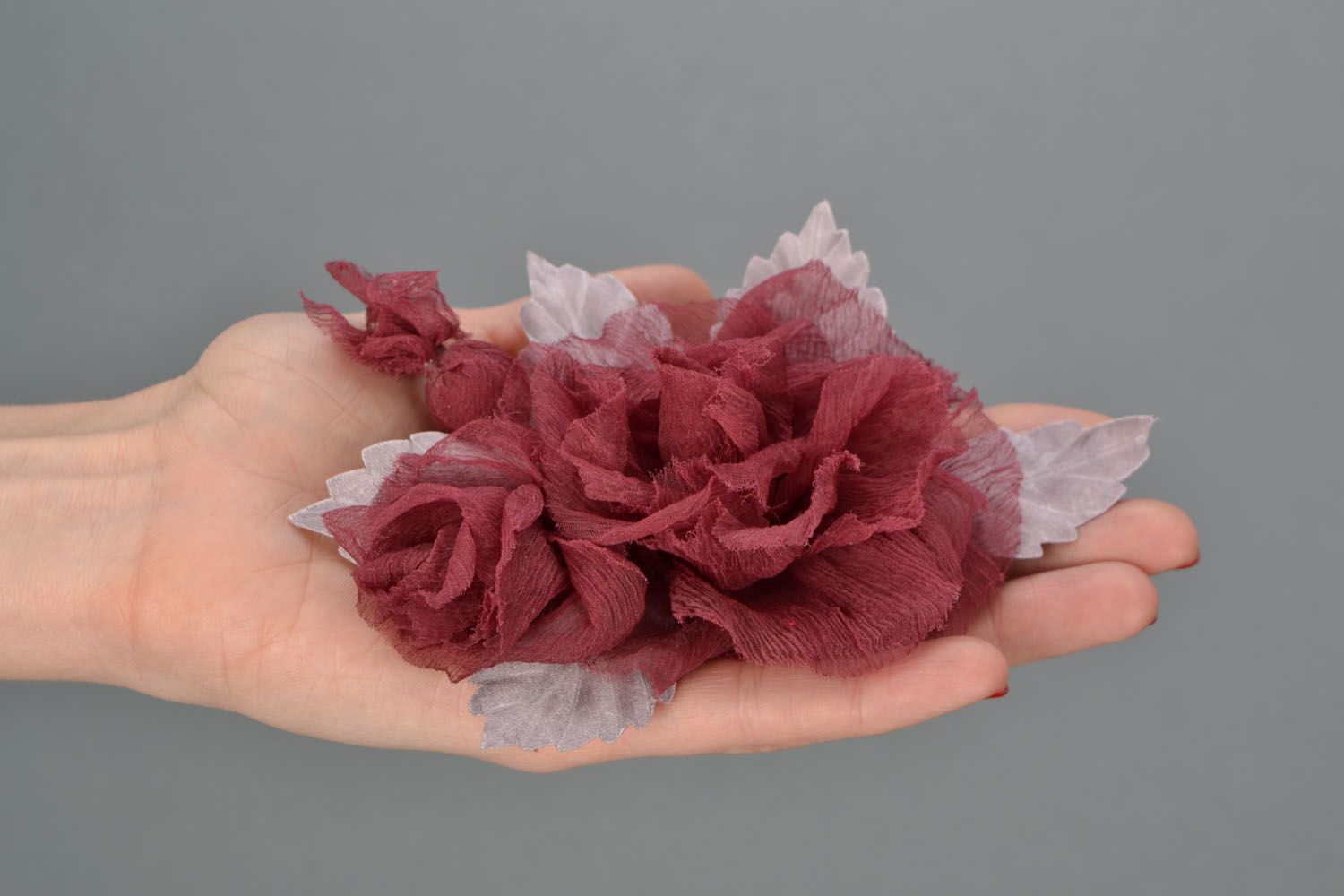 Chiffon brooch Purple Rose photo 2