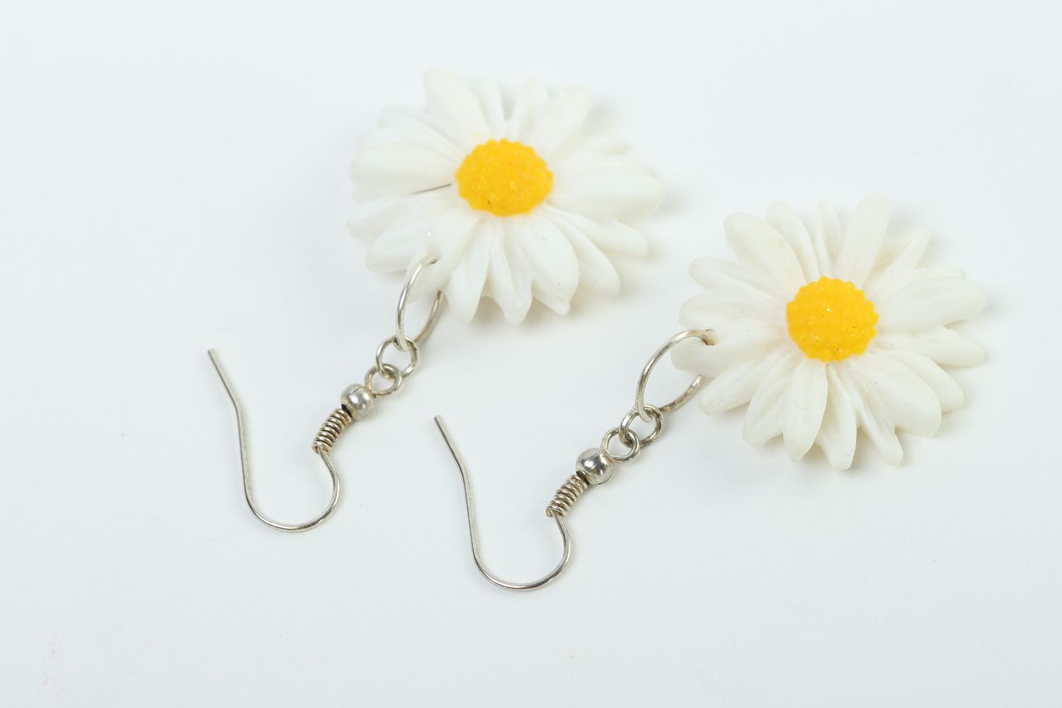 Ohrringe mit Blumen handgemachter Schmuck Ohrringe für Damen Schmuck Ohrhänger  foto 3