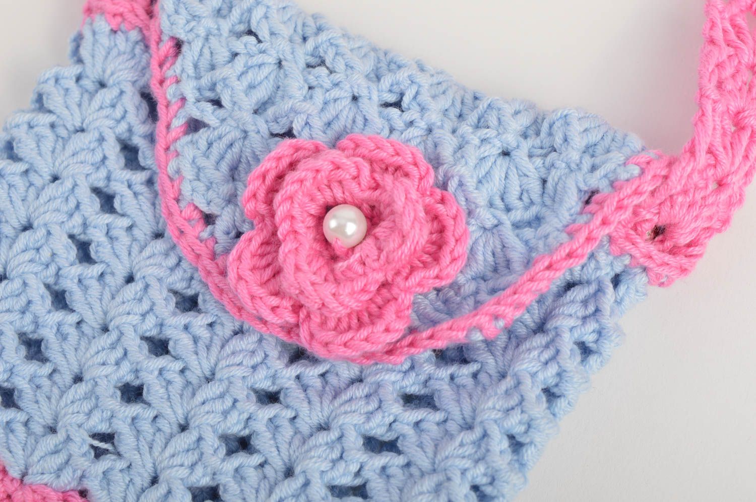 Elena Handbags Handmade Crochet Button Woven Crossbody Bag