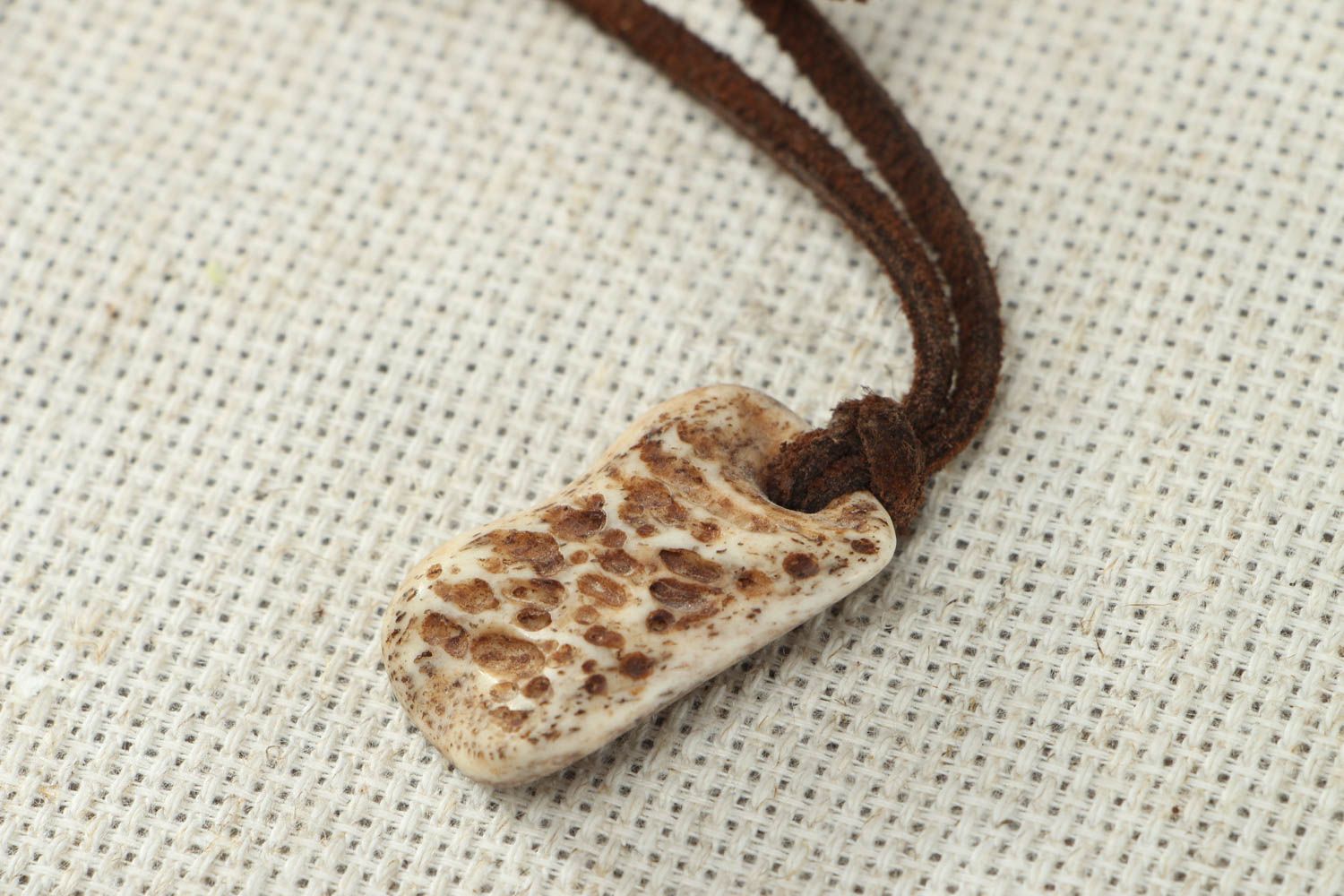 Cow bone pendant in ethnic style Shaman's Whisper photo 3