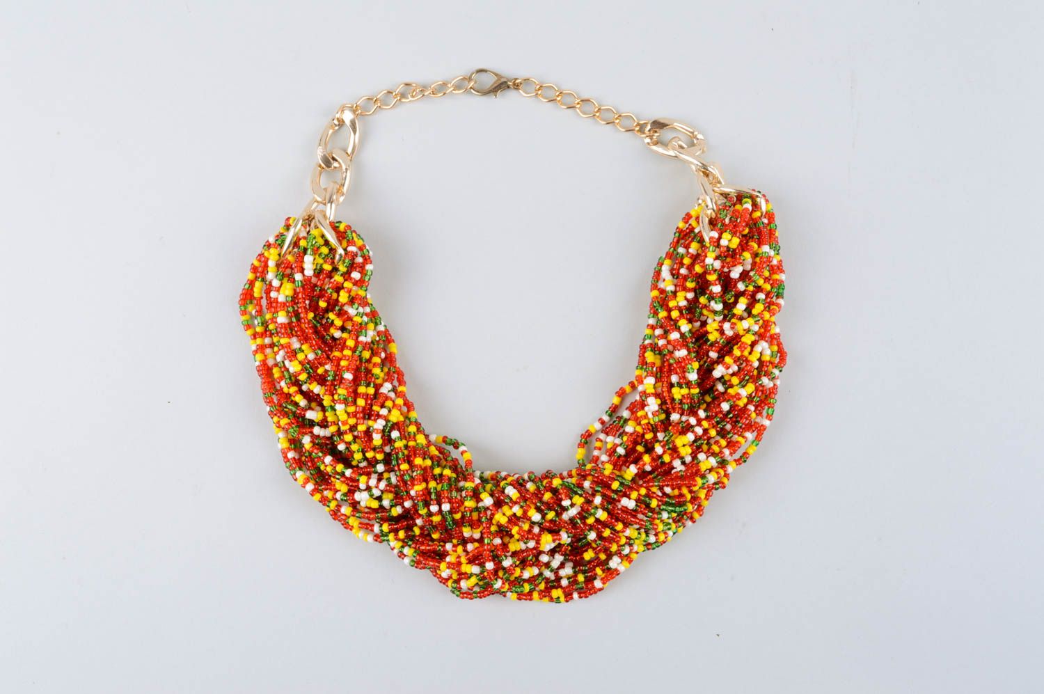 Collar de abalorios multicolores bisuteria artesanal regalo para mujer foto 2