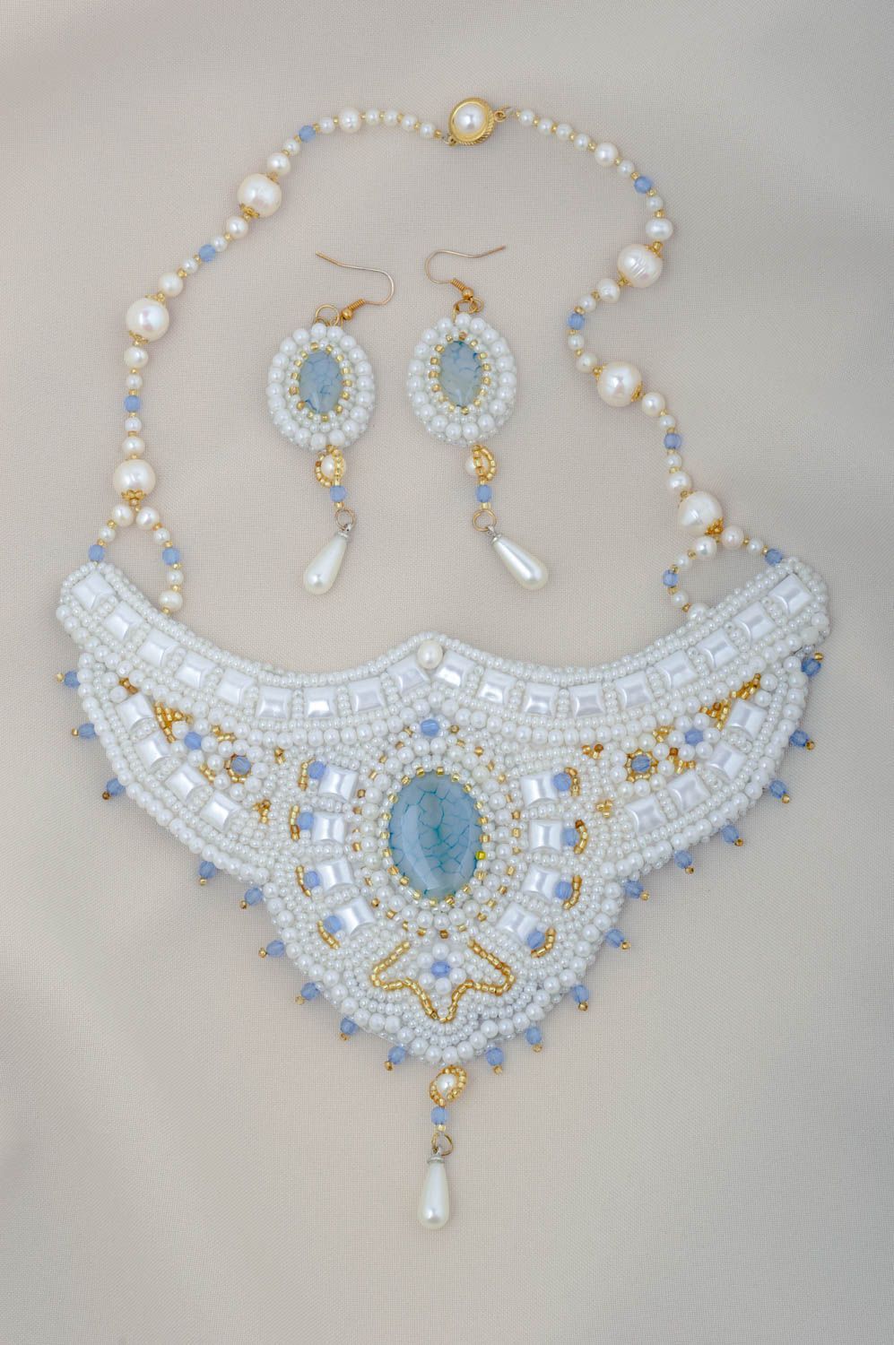 Handmade earrings designer pendant beaded accessory beads jewelry gift ideas photo 1