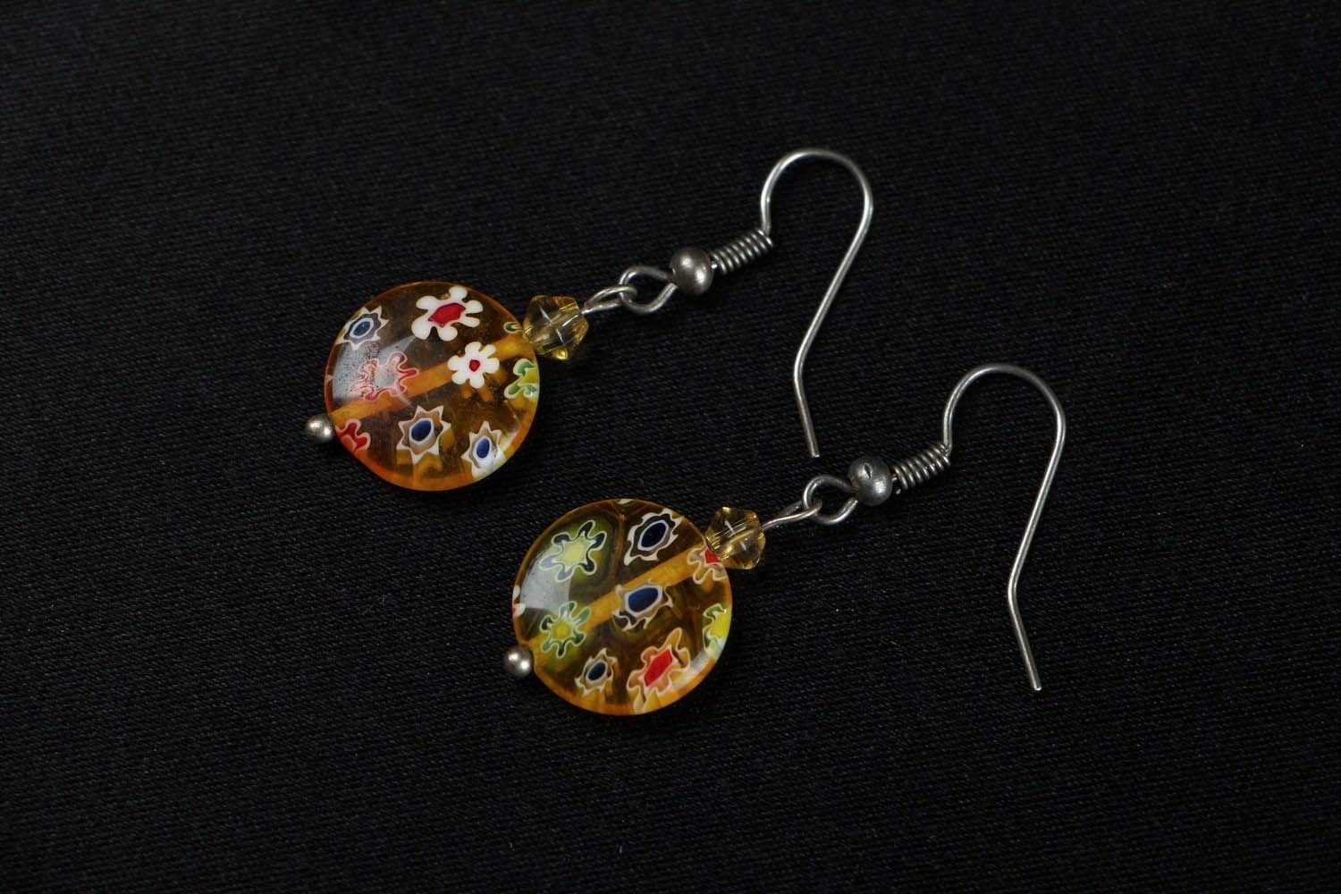 Boucles d'oreilles artisanales en verre de Murano photo 1
