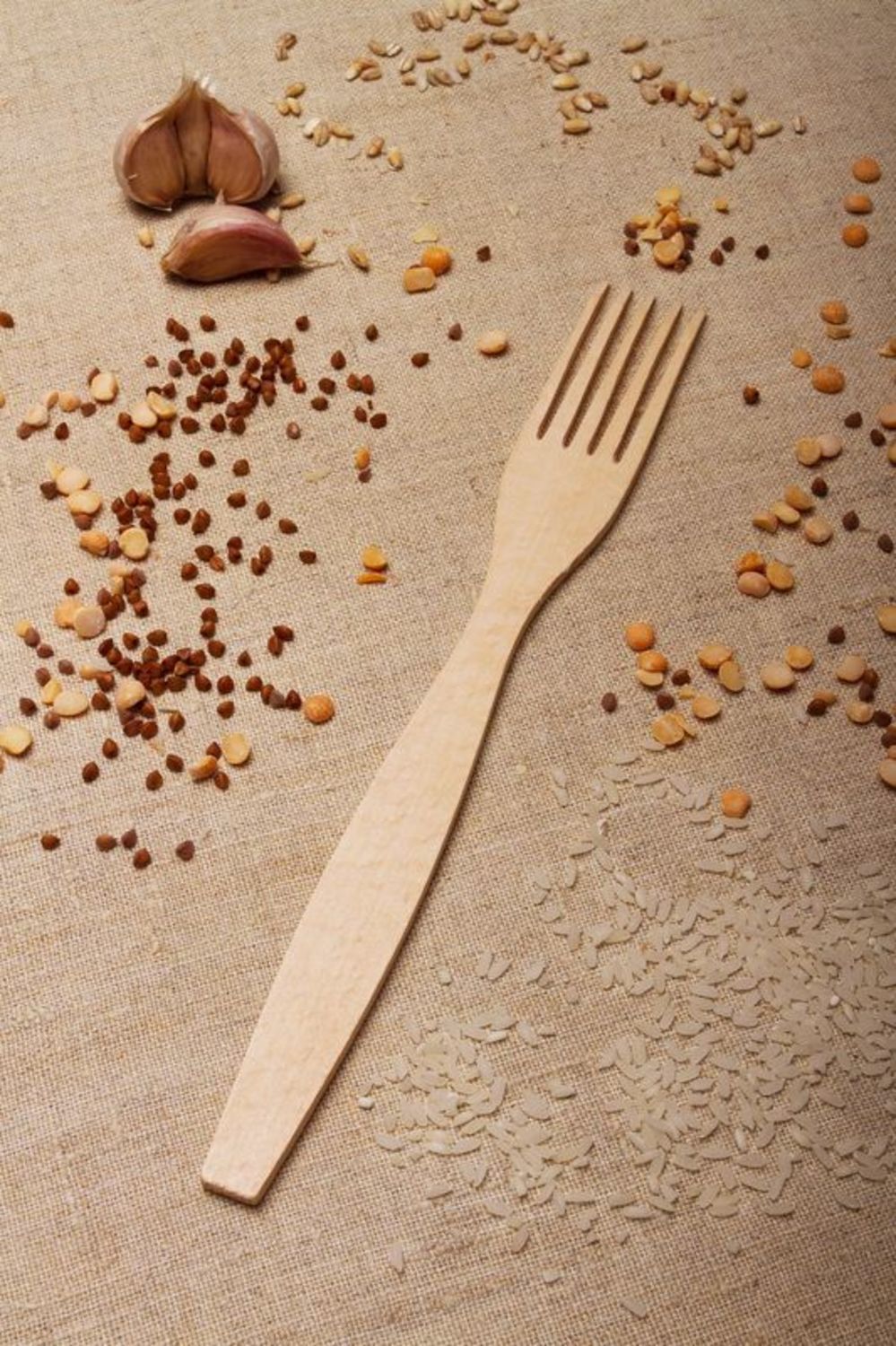 Wooden culinary fork photo 1