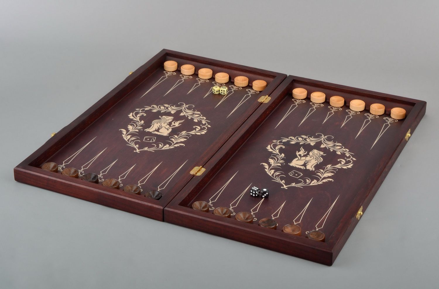 Wooden backgammon set photo 4