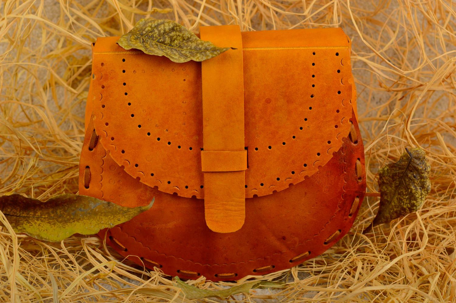 Unusual handmade shoulder bag leather bag design fashion accessories for girls photo 1