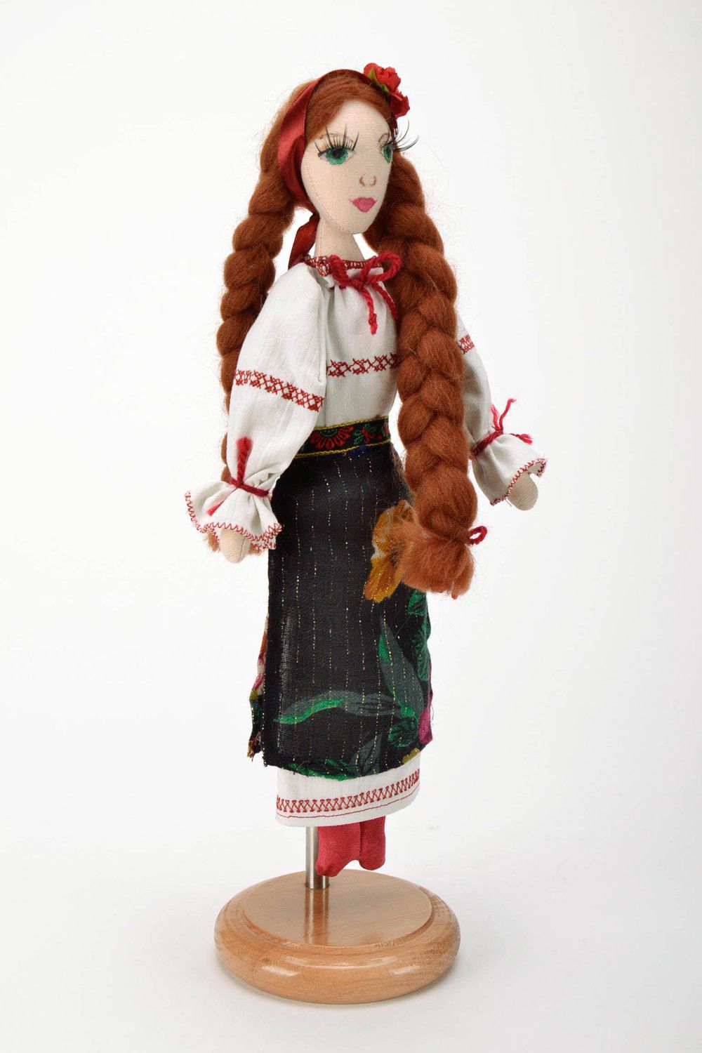 Soft doll with stand Ukrainian with red hair photo 1