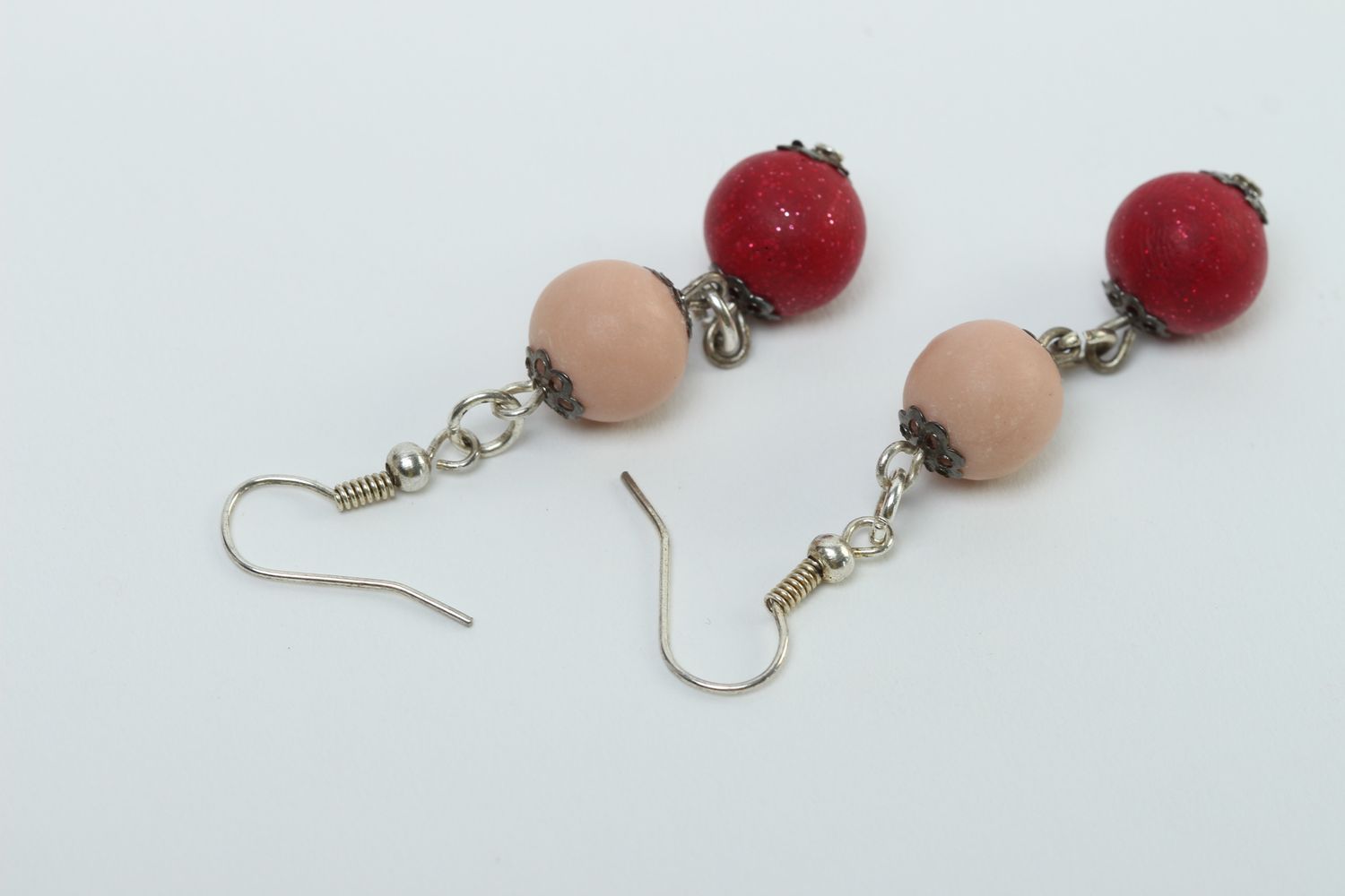 Handmade earrings unusual accessory clay earrings with charms unusual gift photo 4