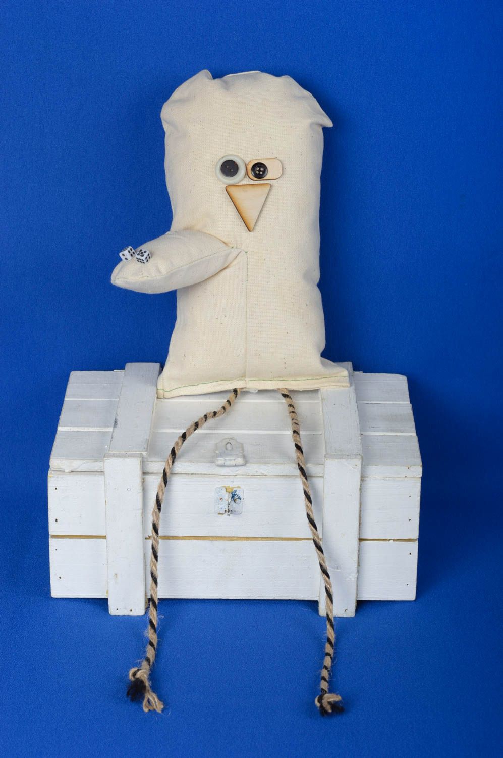 Handmade owl toy decorative stuffed toy present for housewarming home decor photo 1