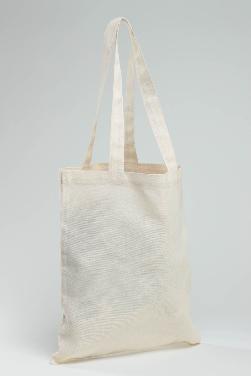 Handmade Handtasche aus Stoff in Weiß originell stilvoll mit Panda Muster  foto 3