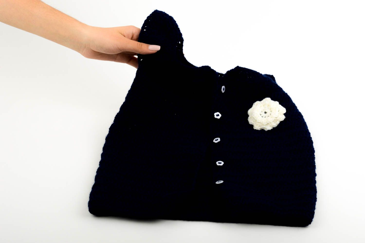Handmade sweater for girl designer jacket for girls crocheted sweater photo 2