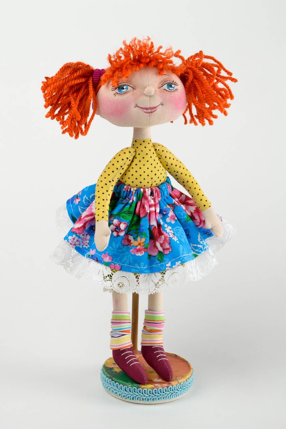Handmade designer collection toy unusual designer doll beautiful kids doll photo 3