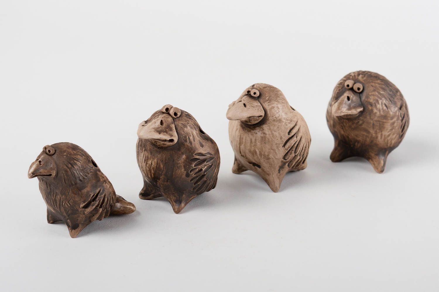 Set de silbatos de barro hechos a mano figuras decorativas souvenirs originales  foto 4