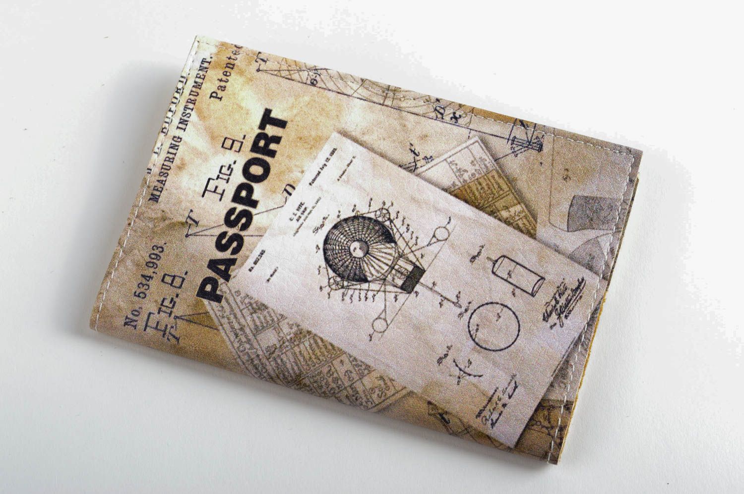 Estuche de cuero artesanal regalo personalizado funda para pasaporte original foto 2