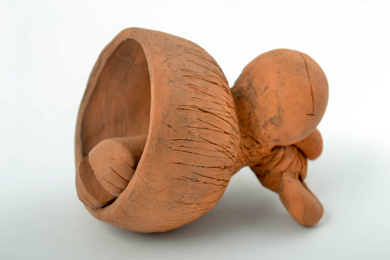 Колокольчик из глины ручной работы глиняный сувенир фигурка ручной работы  фото 3