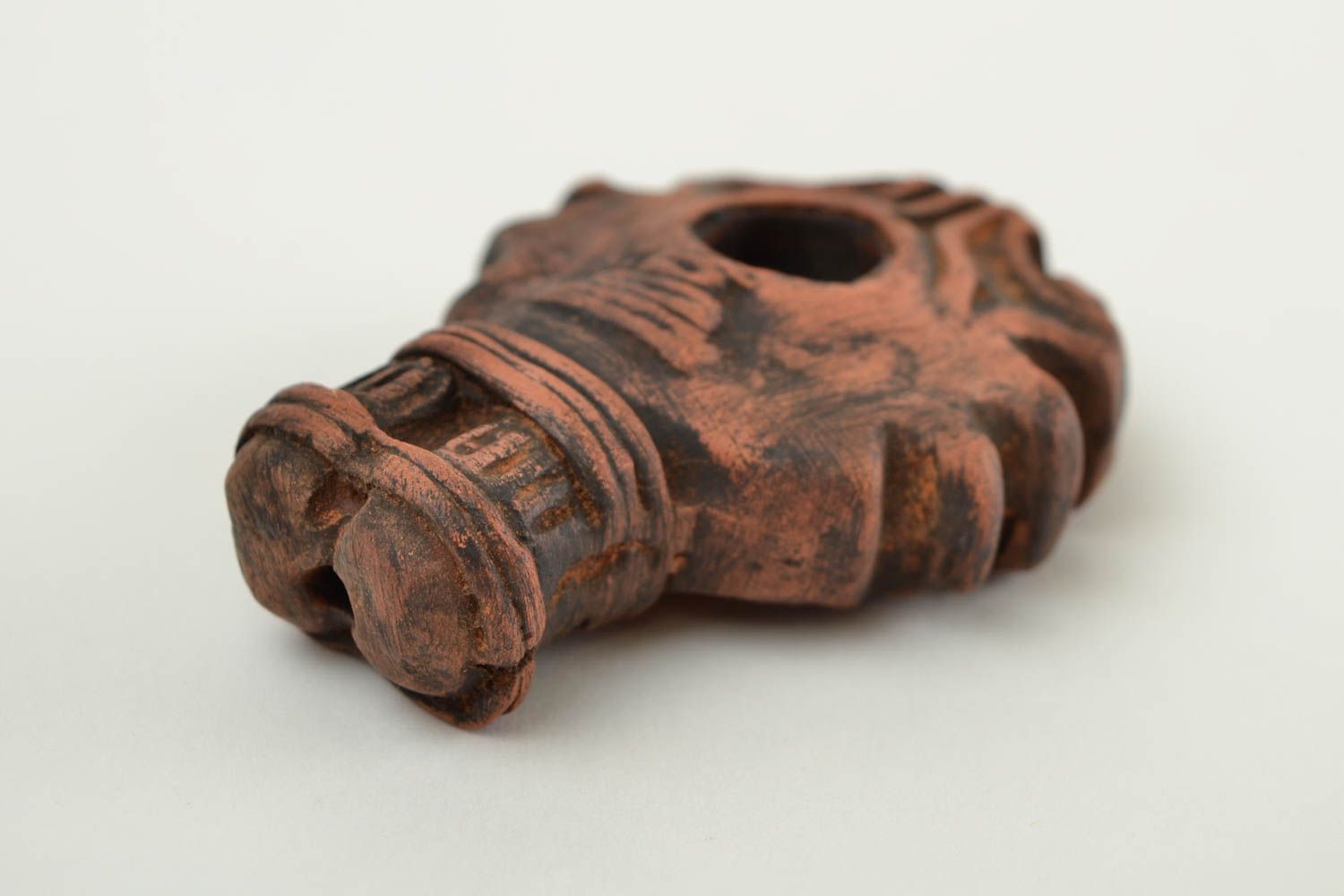 Handmade ceramic tobacco pipe smoking pipe sculpture art pottery works photo 1