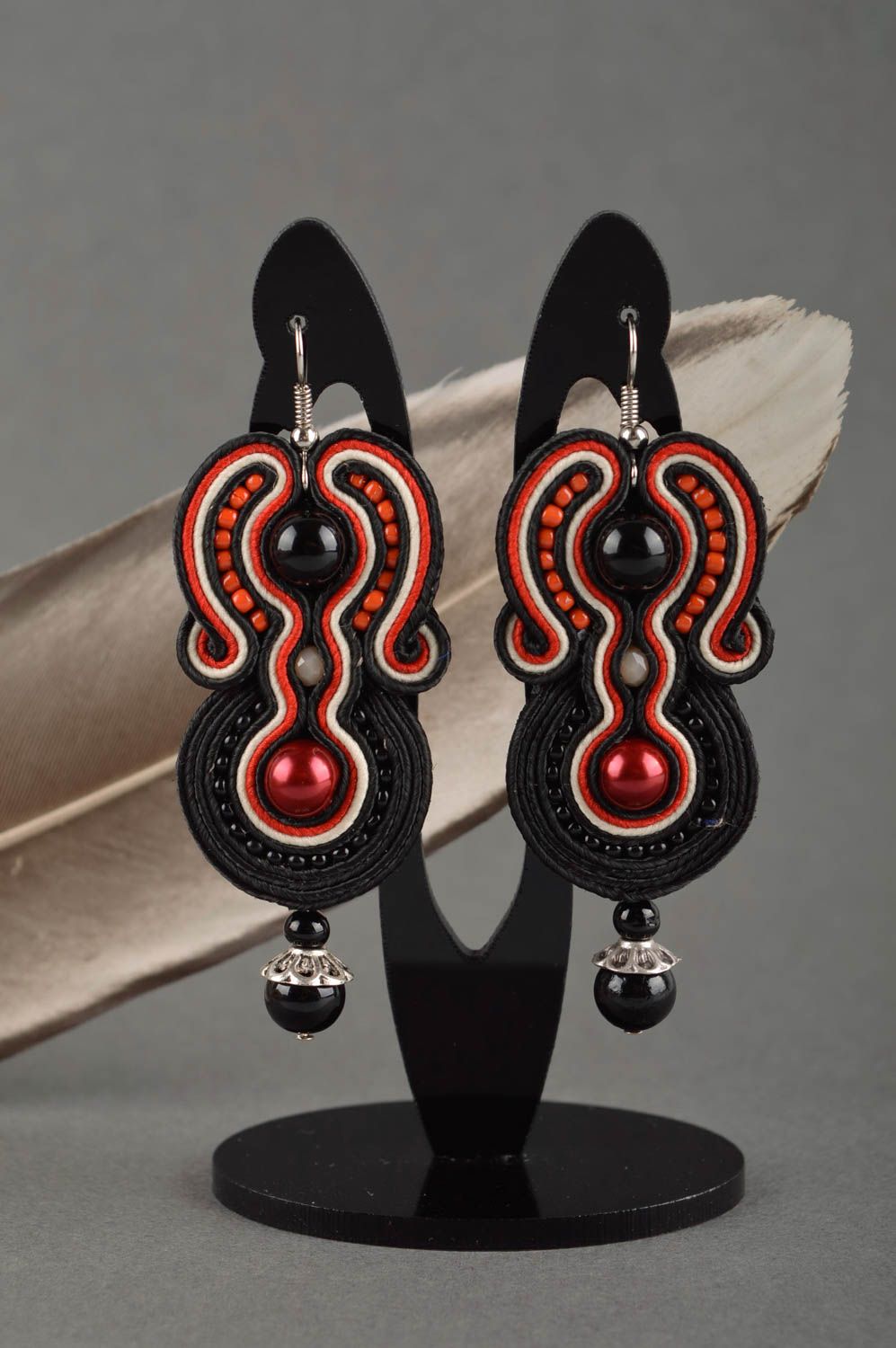 Handgefertigt Ohrhänger Modeschmuck Soutache Ohrringe Accessoires für Frauen foto 1