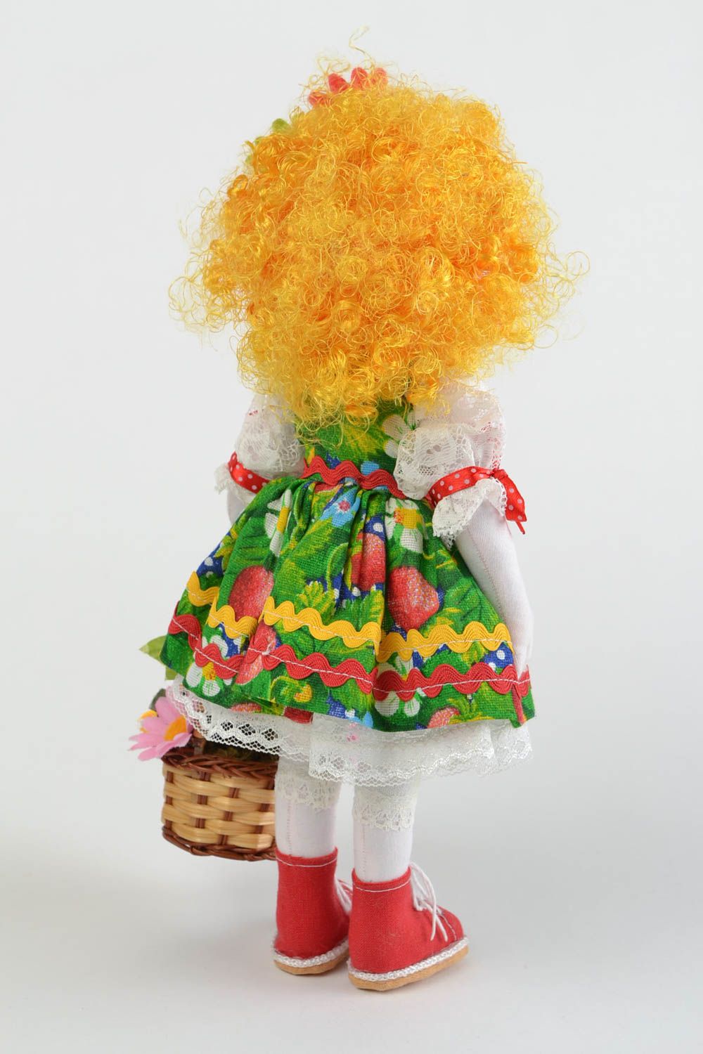 Künstlerische Puppe aus Textil für Interieur und Kinder Spielzeug handmade Fee foto 5