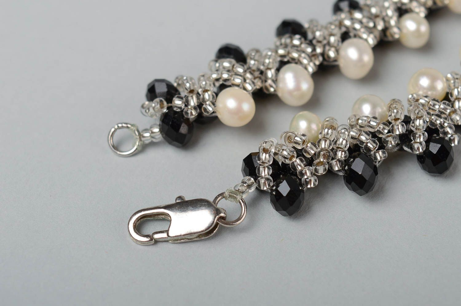 Handmade necklace seed beads necklace designer accessories designer bijouterie photo 3