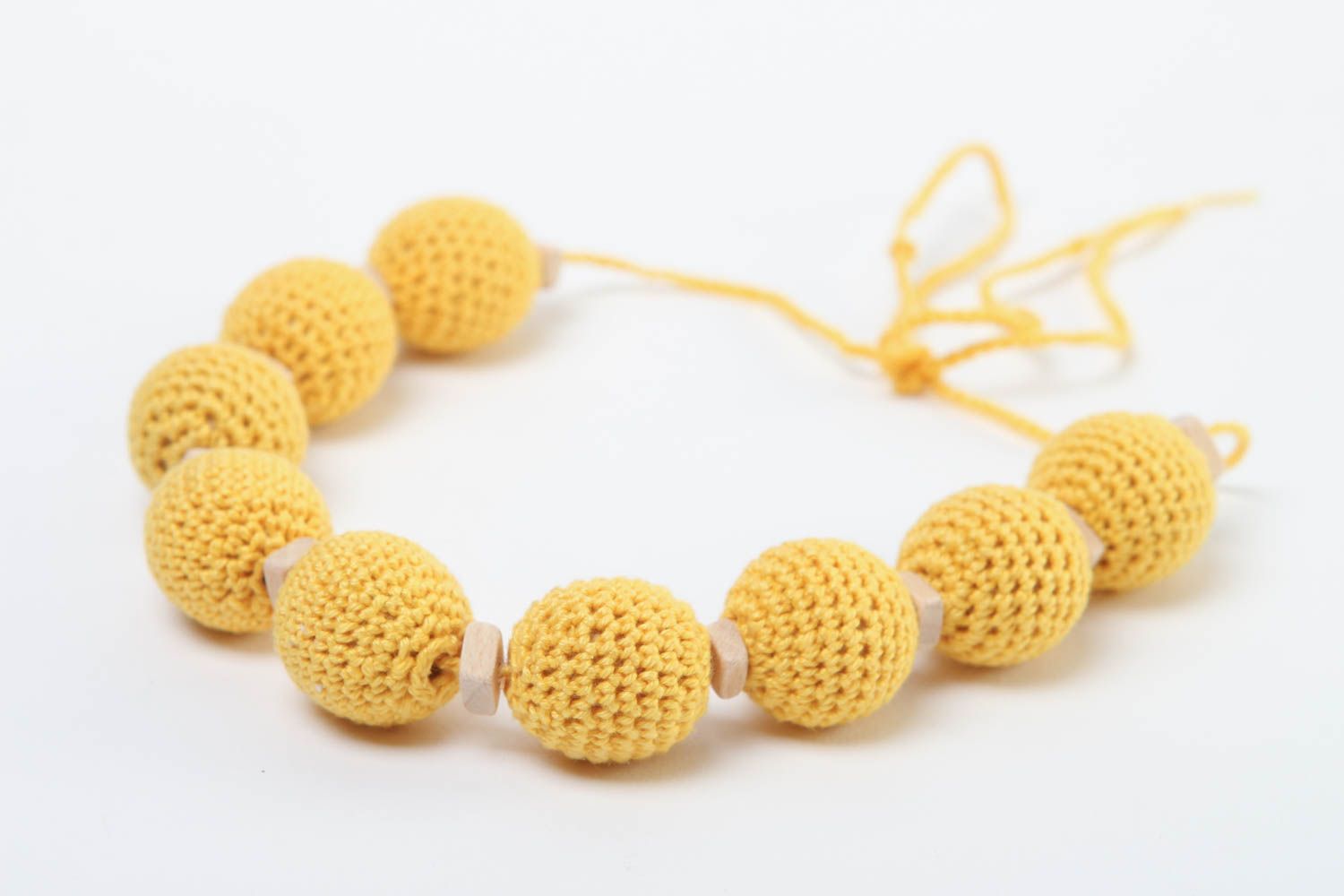 Handmade necklace for feeding nursing necklace accessory for newborns photo 3