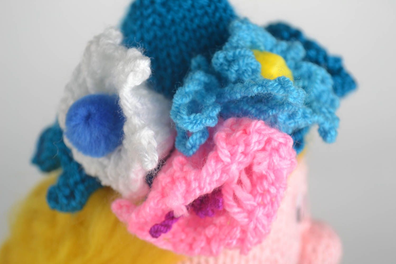 Grande poupée lutin Jouet tricot fait main original décoratif Cadeau enfant photo 3