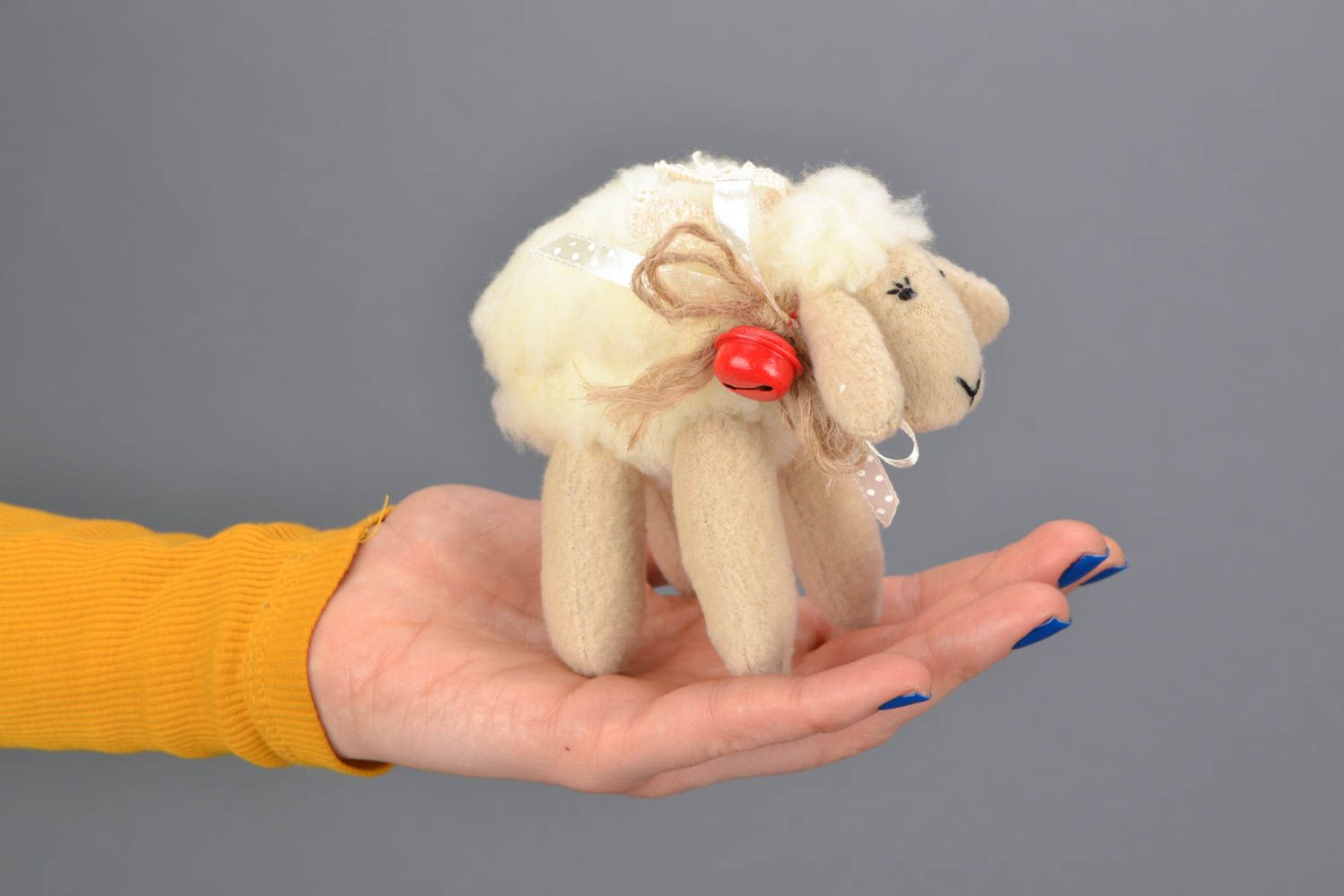 Toy made of natural materials Sheep photo 2