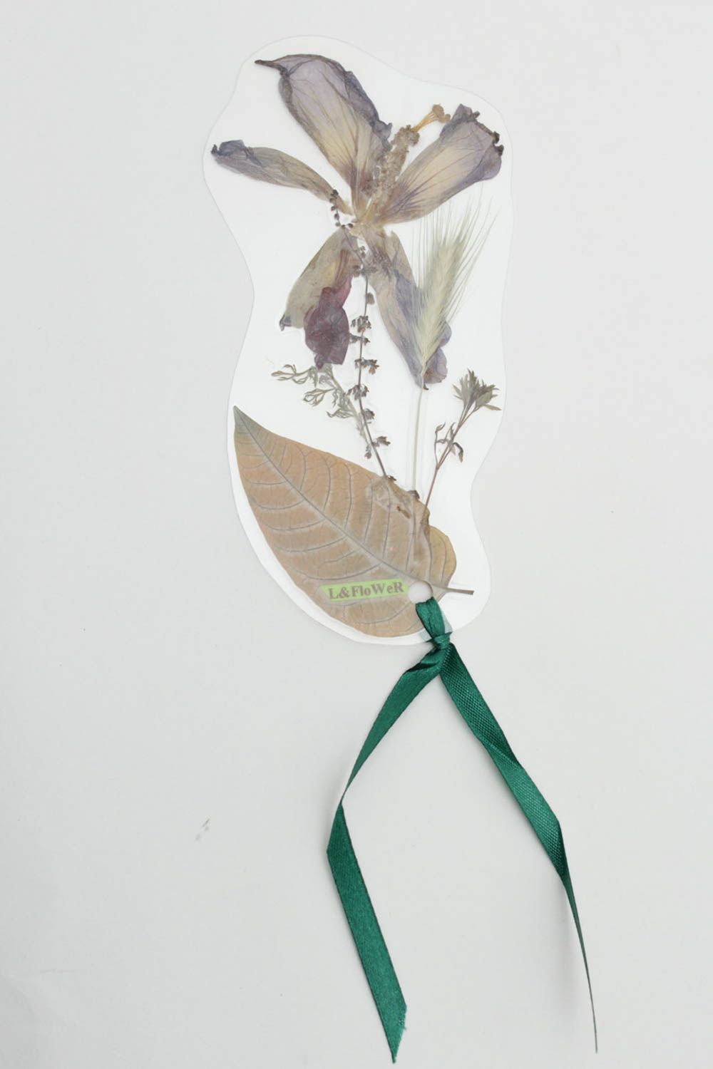 Marcapáginas hecho a mano de flores secas regalo original artículo de papelería foto 3