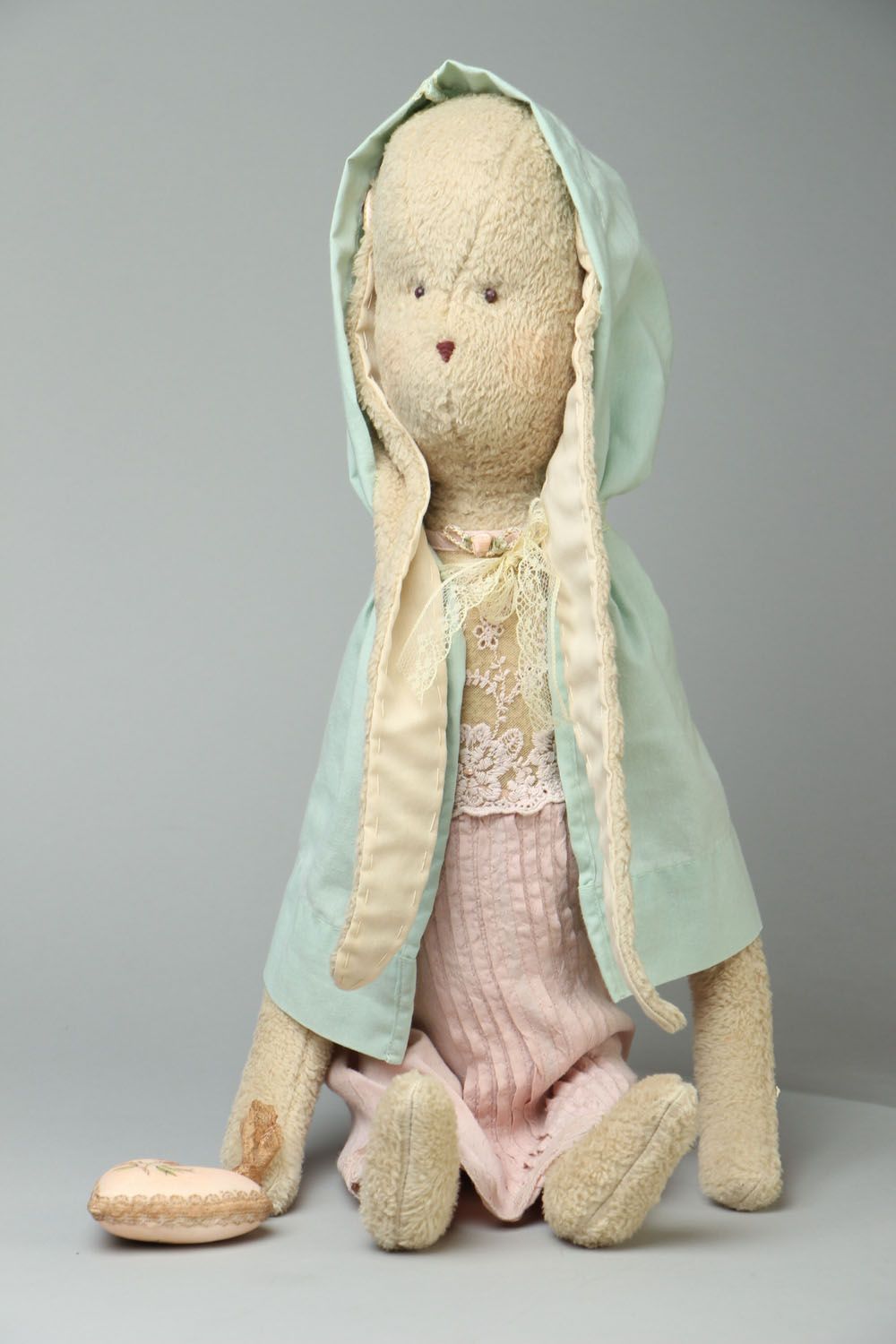 Handgemachtes Kuscheltier Vintage Hase foto 1