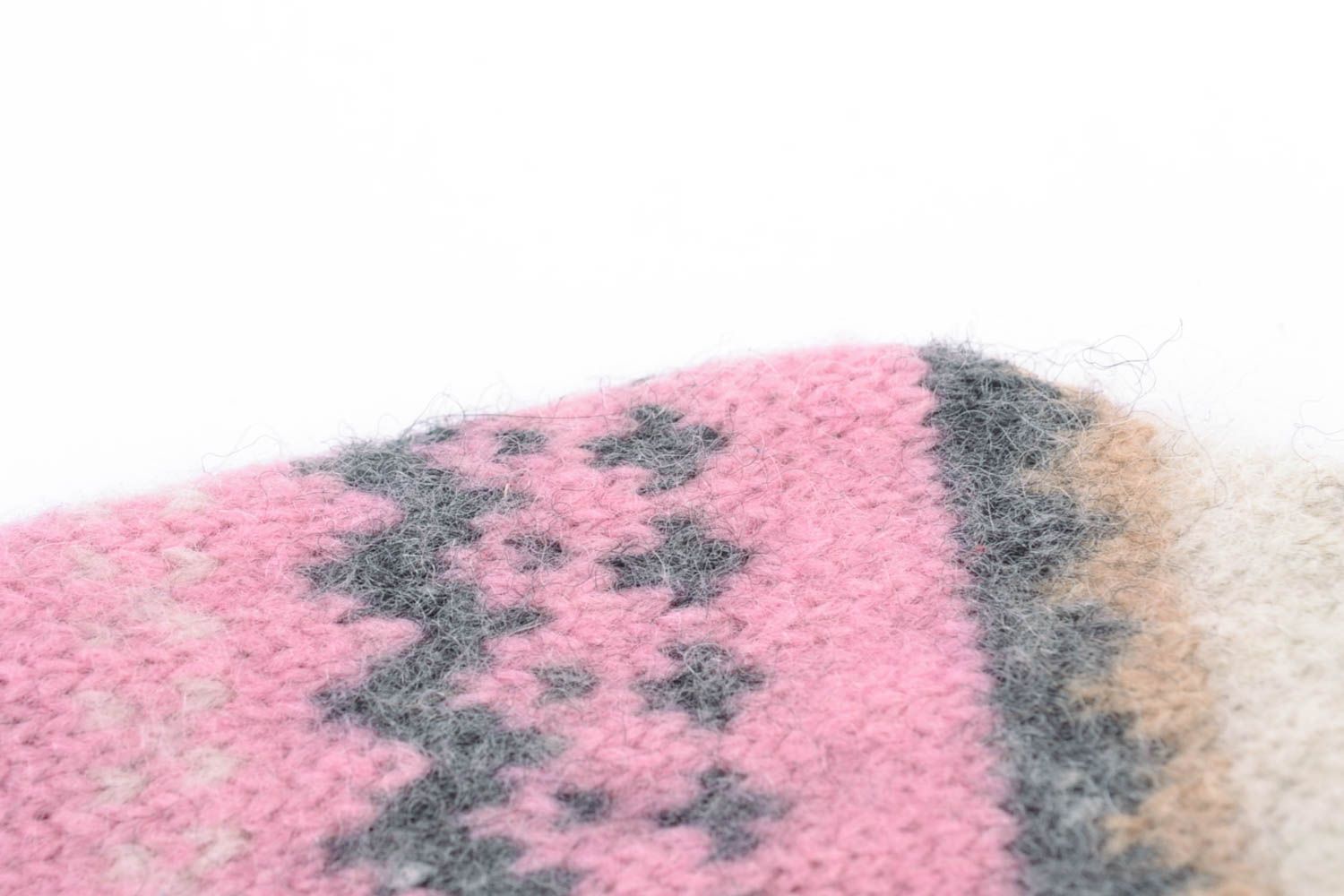 Noeud papillon en laine naturelle à nouer fait main original design pour hiver photo 4