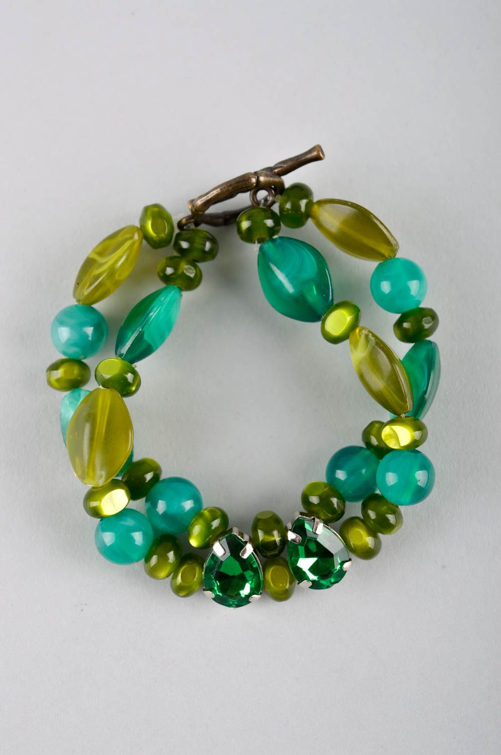 Симпатичный браслет из бусин handmade модный браслет зеленый модная бижутерия фото 2