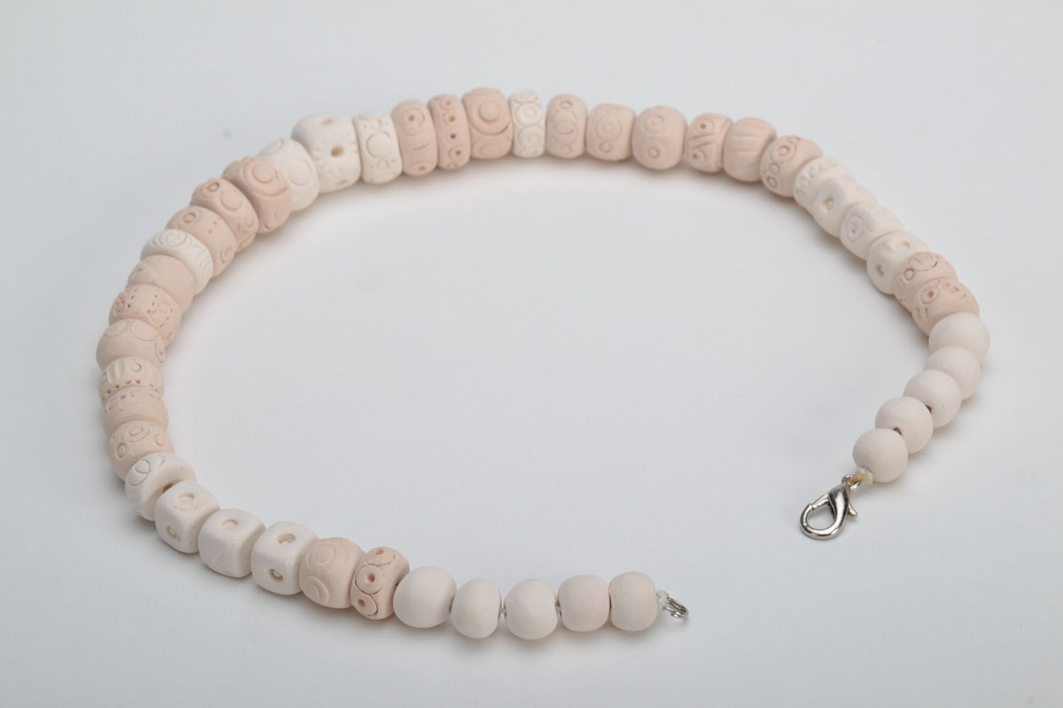 White clay necklace photo 5