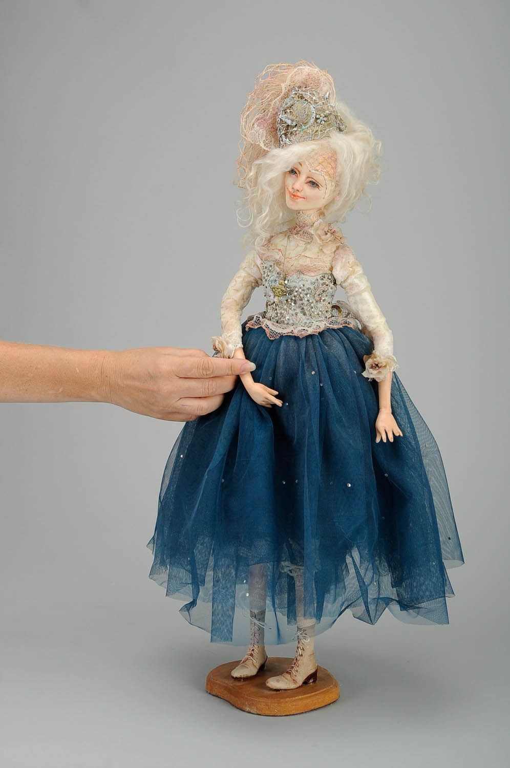 Designer's doll made of natural fabrics Cristie photo 2