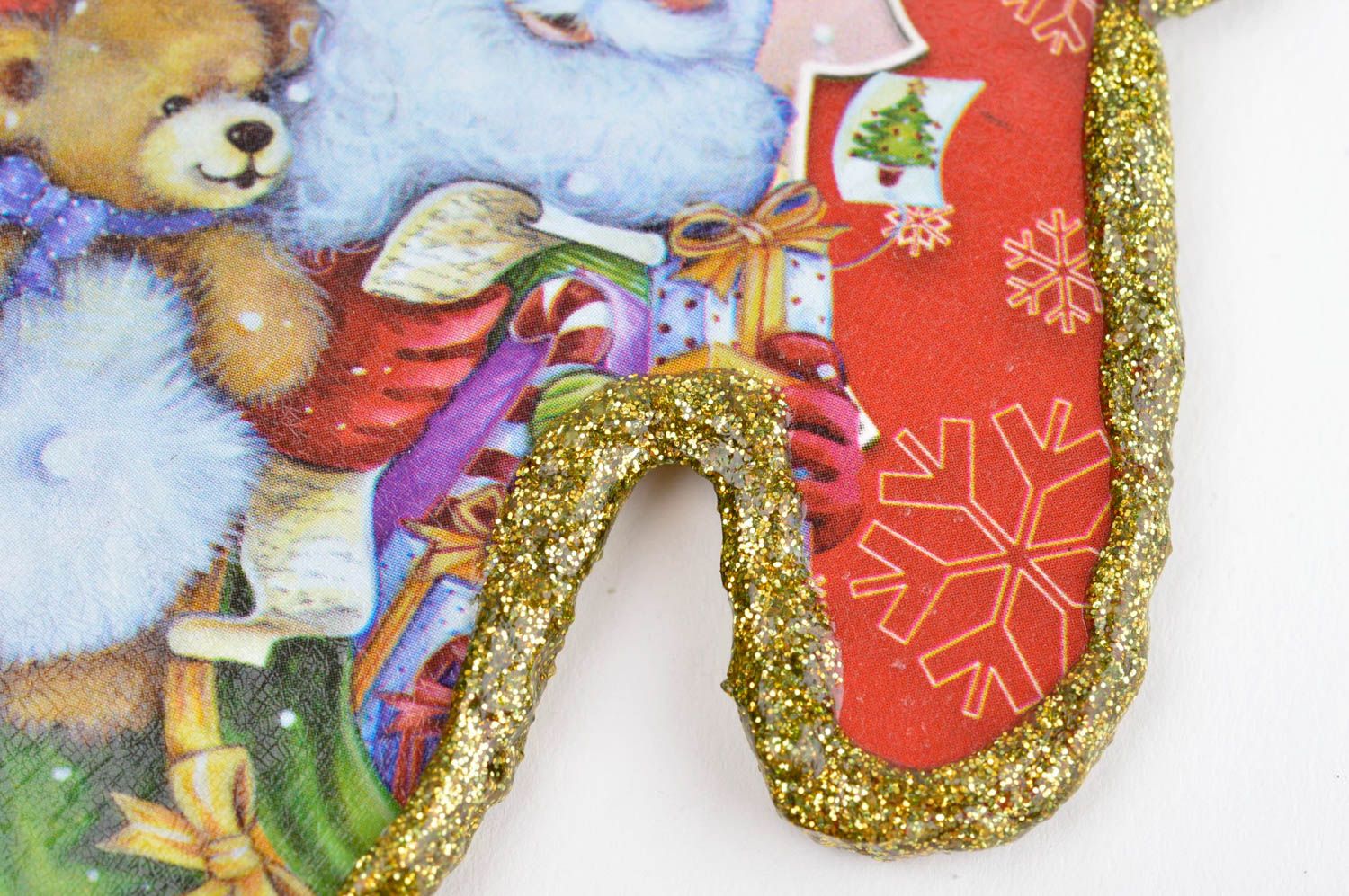Adorno de Navidad decoración navideña colgante decorativo manopla hecha a mano foto 4