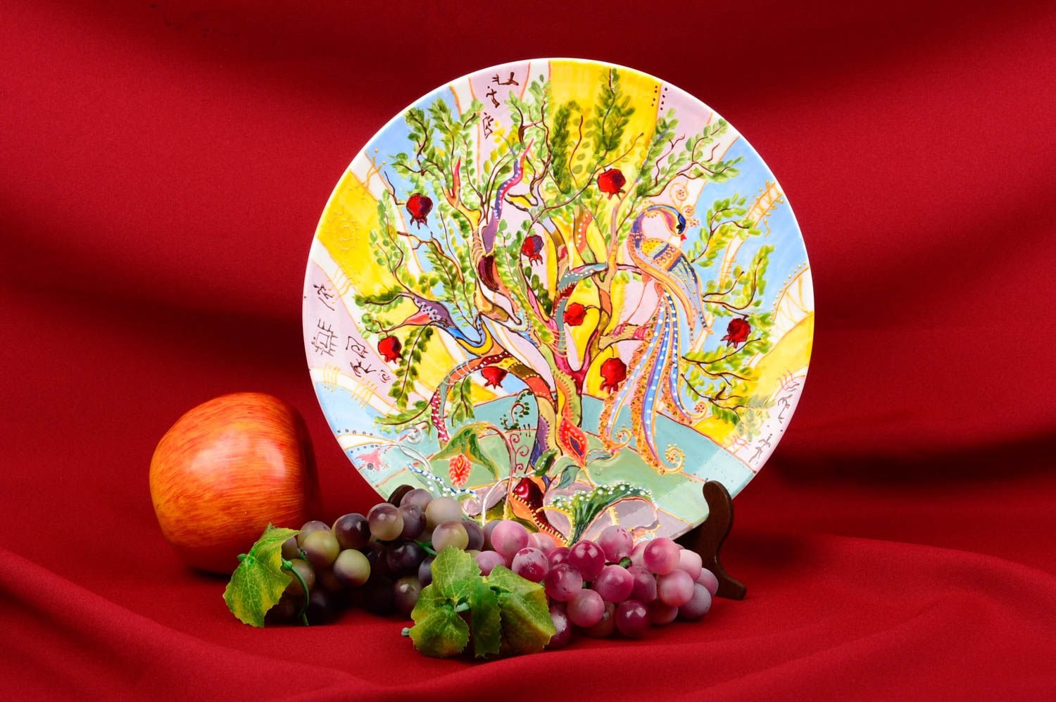 Handmade Teller aus Glas Geschirr aus Glas Glasteller farbig rund herrlich foto 1