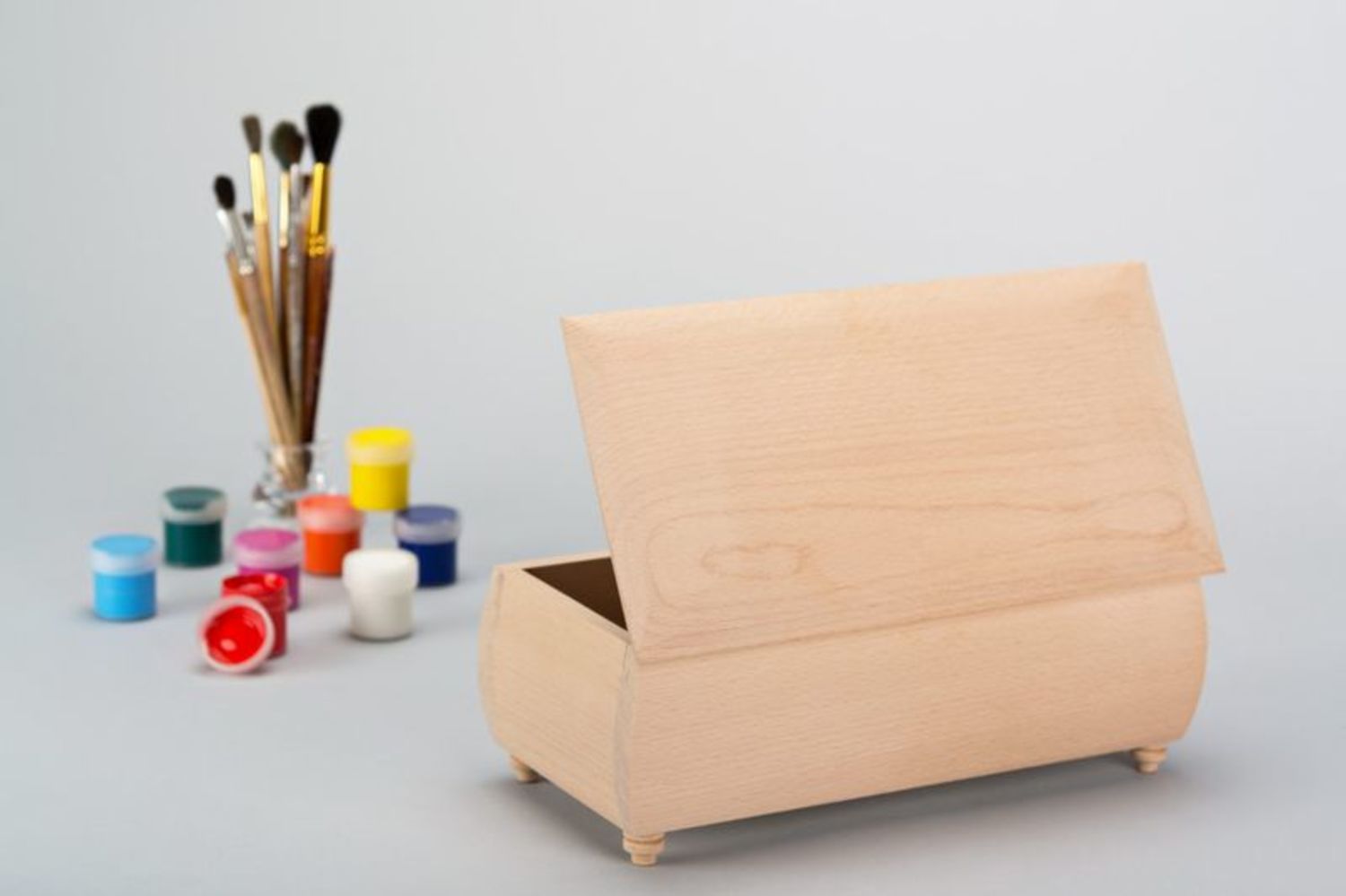 Wooden blank box for creative work photo 1
