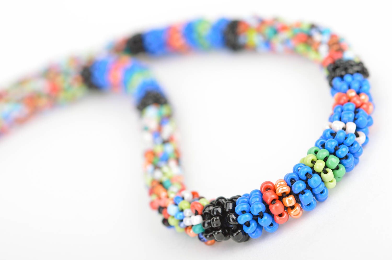 Collier en perles de rocaille chinoises fait main multicolore accessoire stylé photo 4