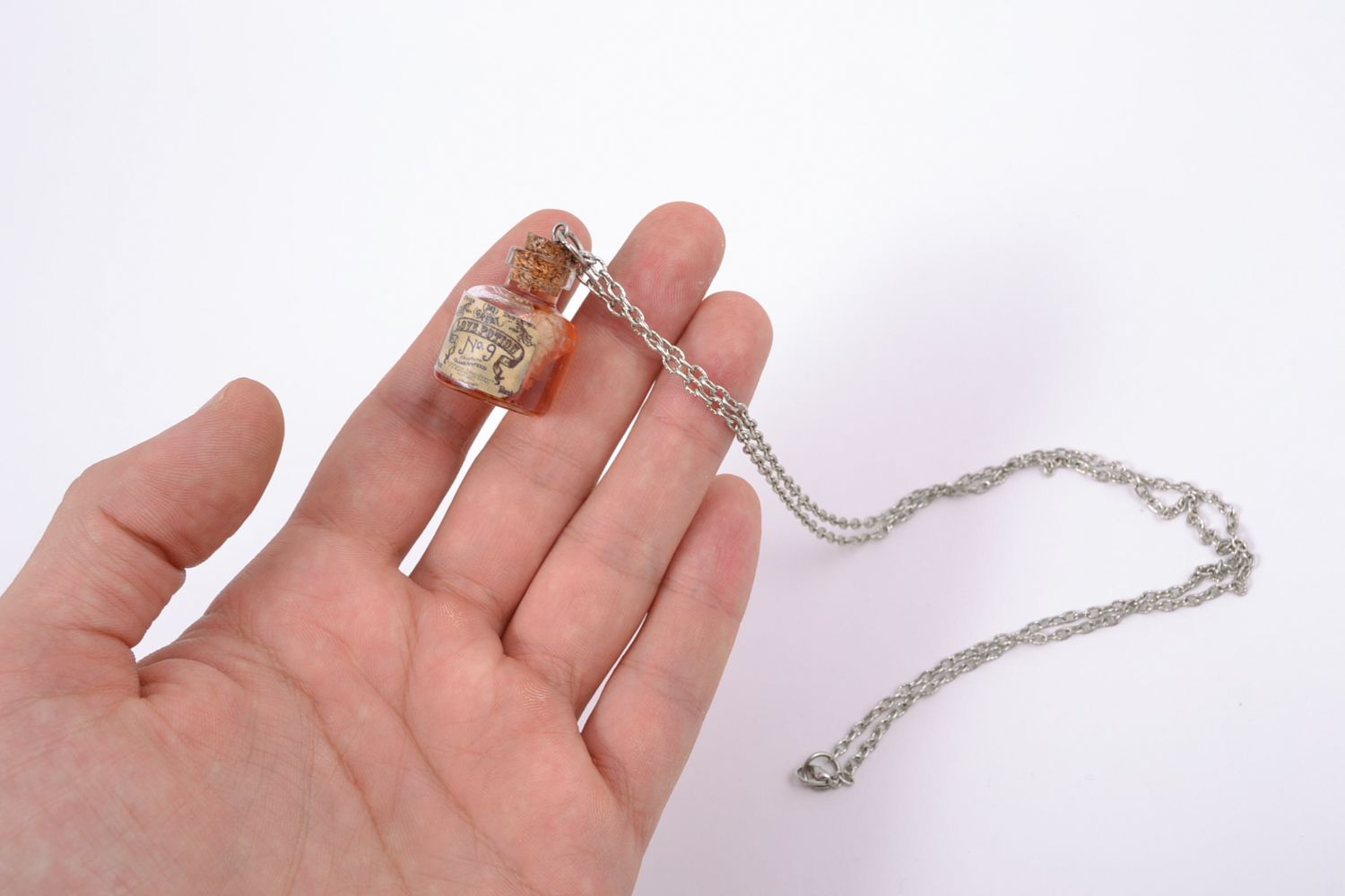 Glass pendant on long chain Love Potion photo 2