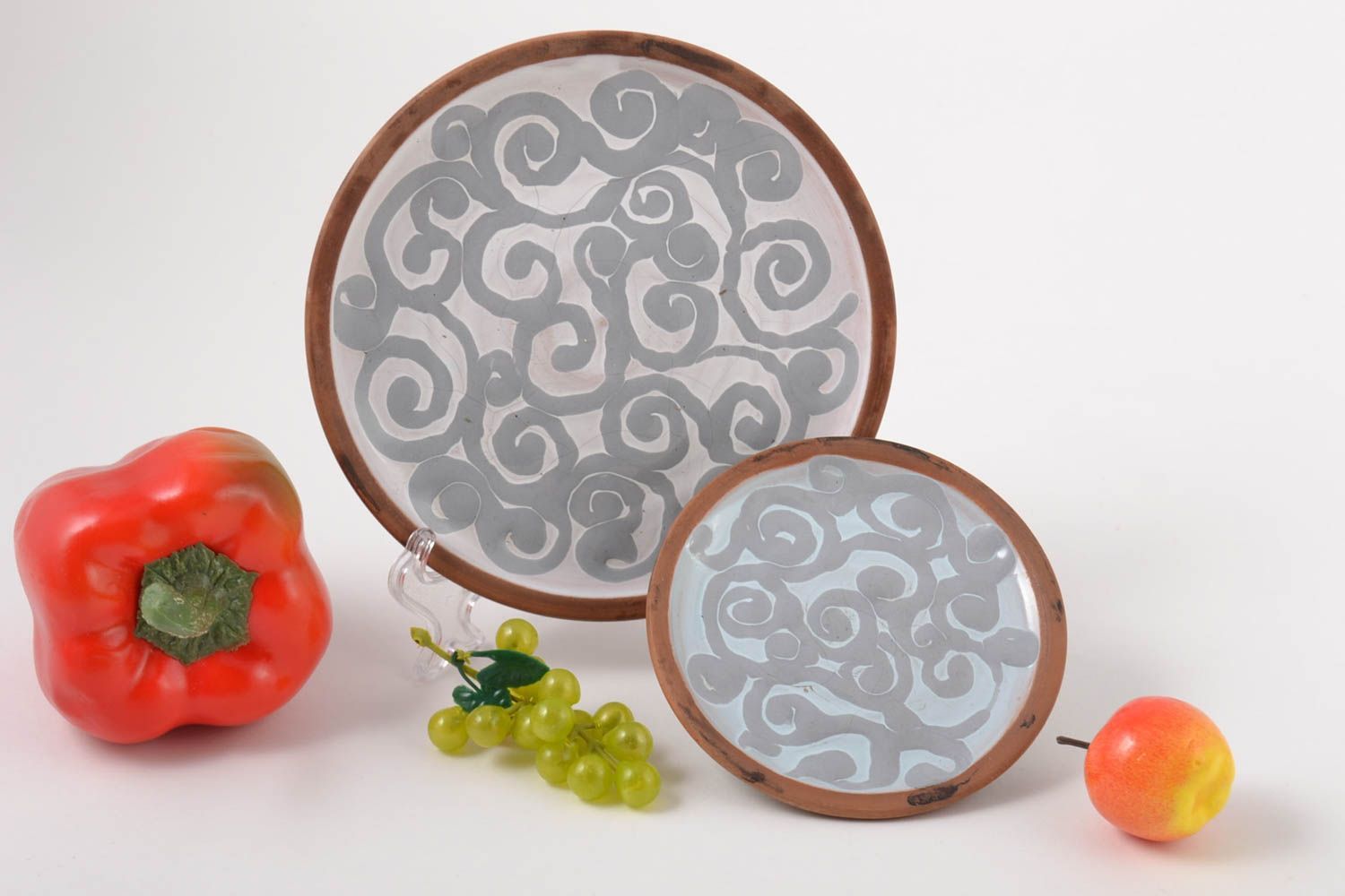 Platos de cerámica decorados hechos a mano utensilios de cocina vajilla moderna foto 1