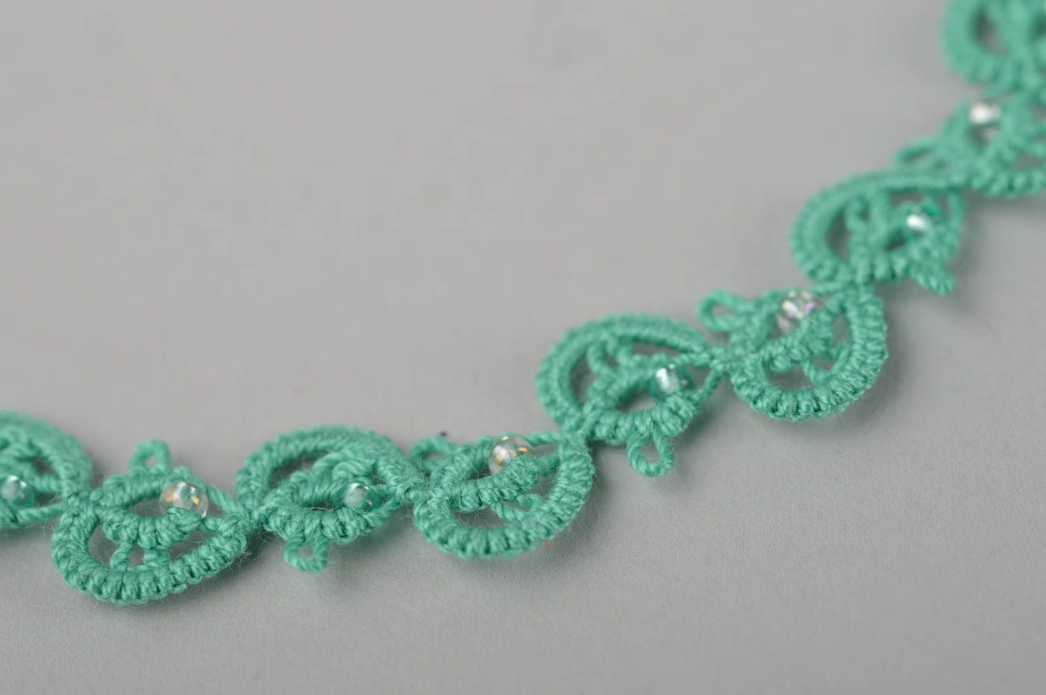 Stylish handmade woven string bracelet beaded bracelet textile jewelry designs photo 4