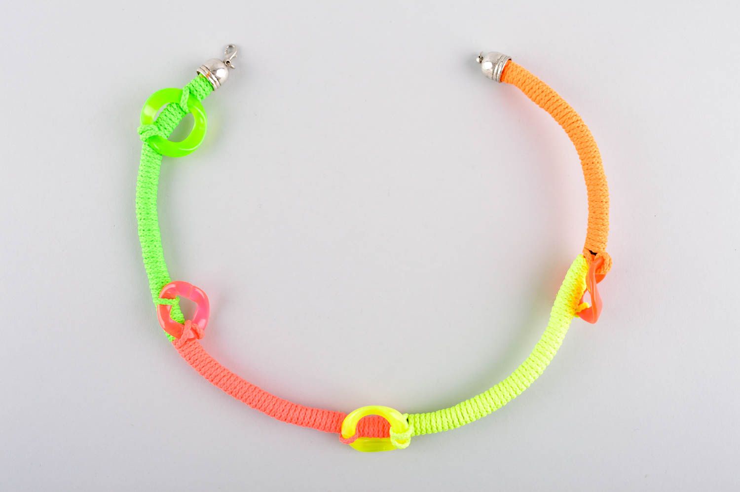 Collar de cuerda de colores artesanal adorno para el cuello accesorio de verano  foto 5