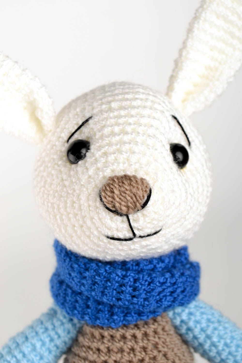 Jouets lapins Peluches faites main Cadeau enfant tricoté original unique design photo 4
