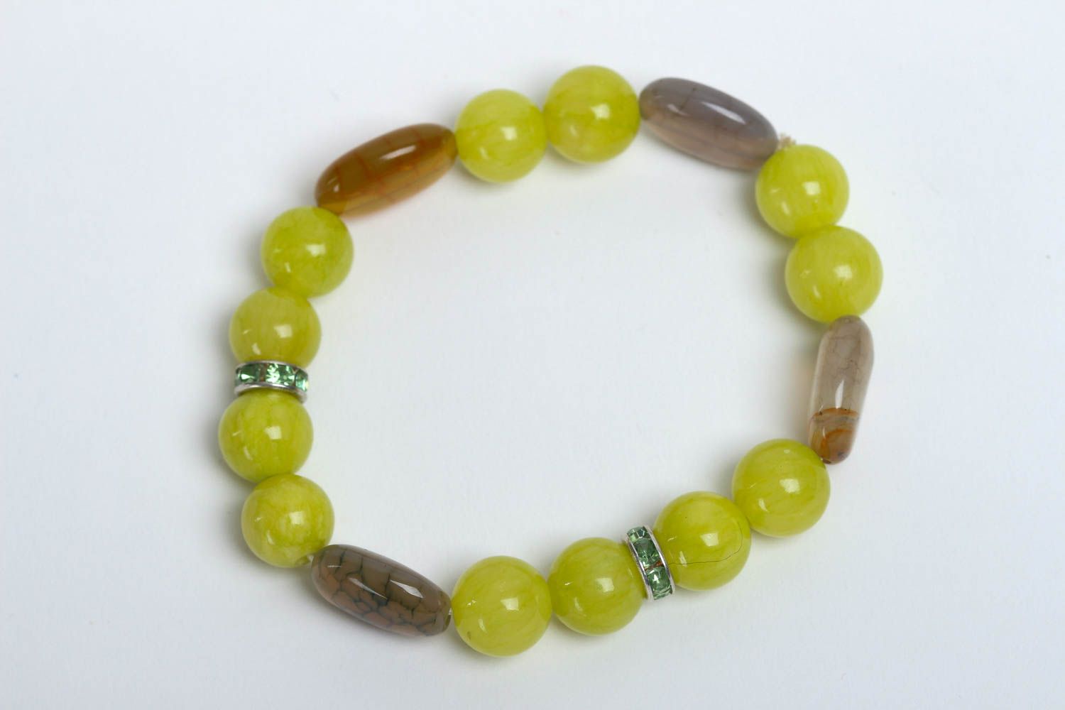 Handmade natural stone bracelet vintage trendy jewelry with natural stones photo 2