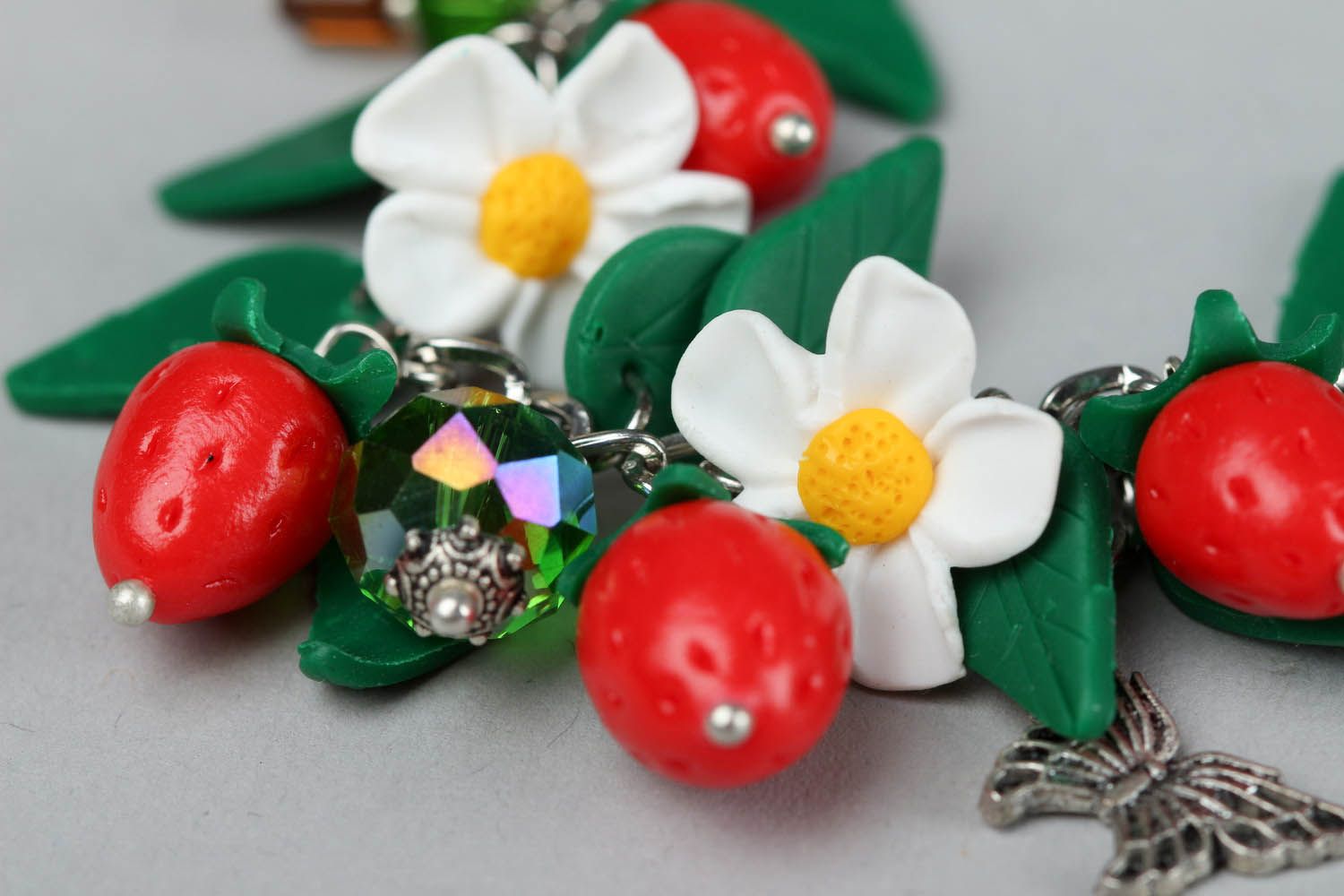 Bracelet made ​​of polymer clay photo 4